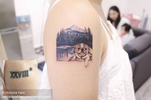 By Victoria Yam, done in Hong Kong. http://ttoo.co/p/34972 animal;dog;facebook;illustrative;landscape;medium size;mountain;nature;pet;shoulder;cover ups;twitter;victoriayam