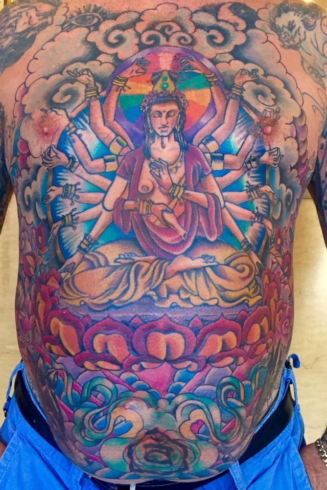 Sacred Rose Tattoo, rework buddha belly tattoo by
