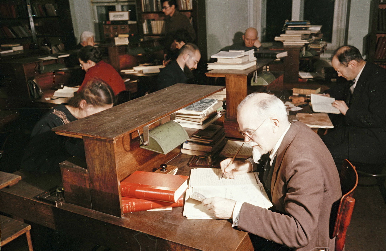 Manuscript section in the Moscow Lenin Library (Russian State Library), 1950s