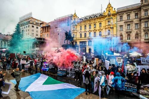 necessaryveganism:Animal rights march in Zagreb, Croatia. 