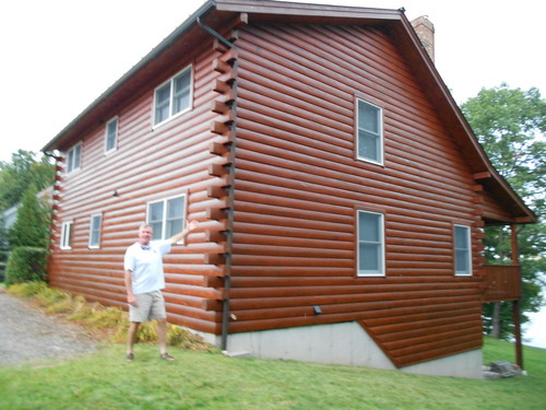 Log Cabin Painting Log Cabin Refurnishing Northeast Log Cabins