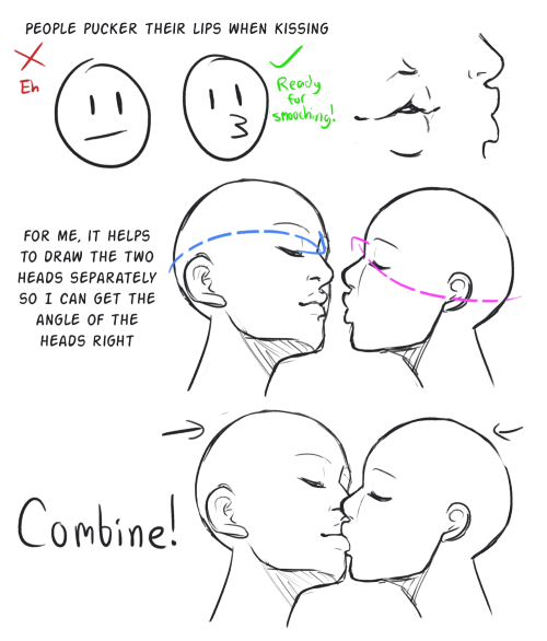 People Kissing Drawing Reference