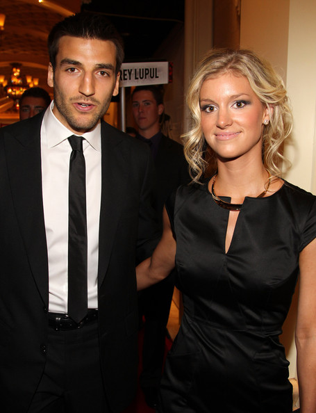 Patrice Bergeron and his wife Stephanie