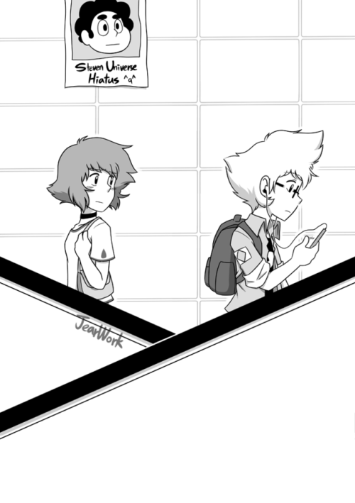 jearwork:EscalatorWelp, so this is my escalator au, hope you...