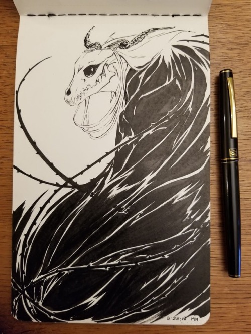 gaogaigirl:Here is a quicky with a Kurotake brush pen.It’s a...