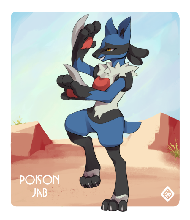 it's art and art alone day - Lucario Variations! Commissioned by ...