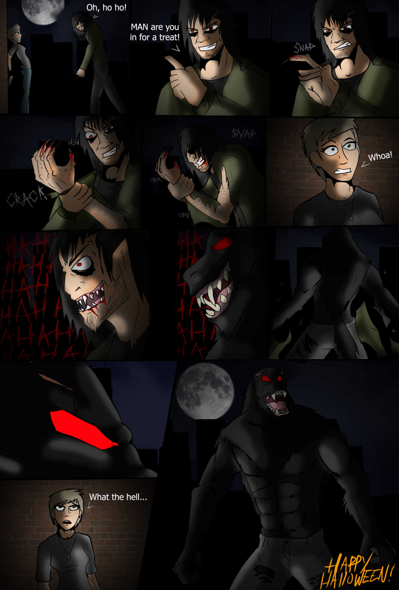 Psychotic Enigma Comics * Halloween Mini Comic - Werewolf Transformation. s...