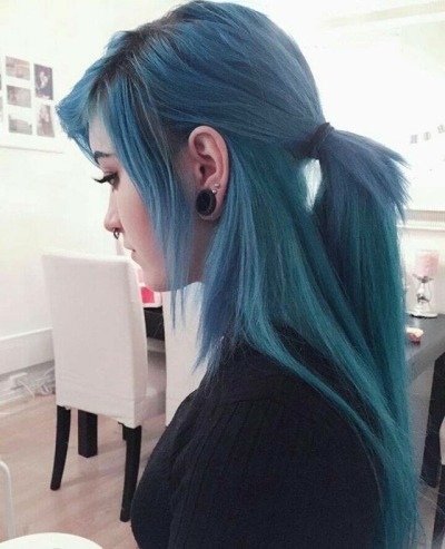 Dark Blue Hair Color Tumblr