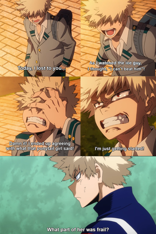 chaoflaka:todoroki-dokie:Bakugou ft. Character Development....