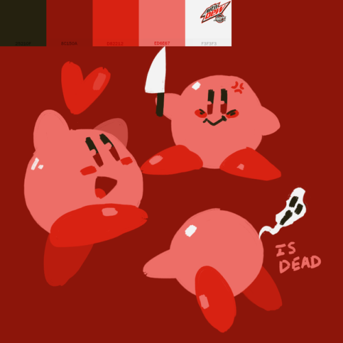 puckman:mountain dew palettes ft. kirby characters