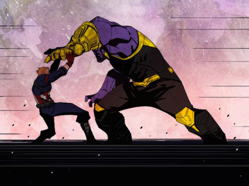 comics-station:Cap Vs Thanos by Ian WaryantoFollow us for...