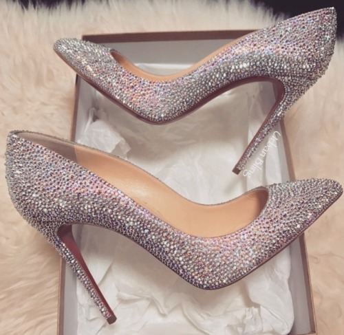 luxury shoes heels diamonds sparkles glitter christian louboutin expensivetastexox glam glamour