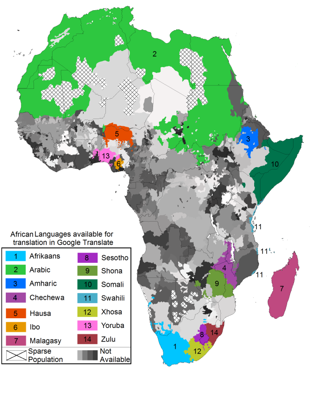 African Languages That Can Be Translated In Google... - Maps On The Web