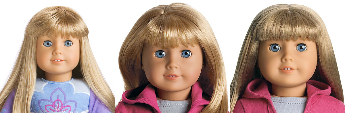 american girl doll blonde hair blue eyes freckles
