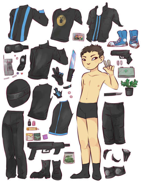 Dress up’s for my cyberpunk oc’s Skids and Jimmy Jumpstart. I...