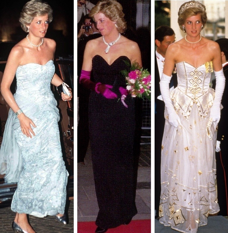 Royal Roaster - Princess Diana in strapless gowns
