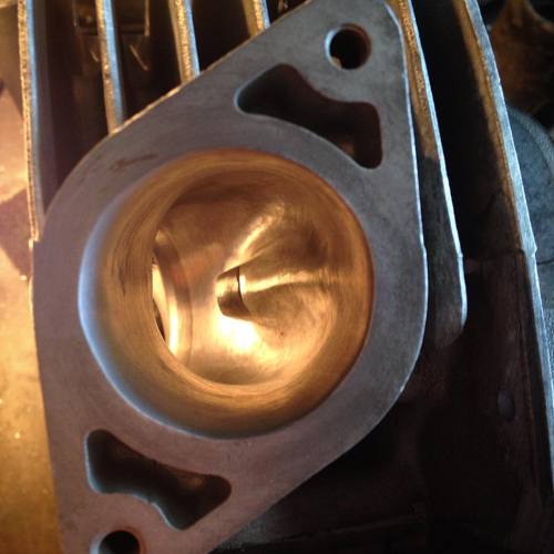 Did some port work on the #stainlessSR yesterday. #horsepower...