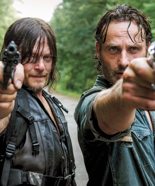 The Walking Dead — Rick Grimes and Daryl Dixon in The Walking Dead...