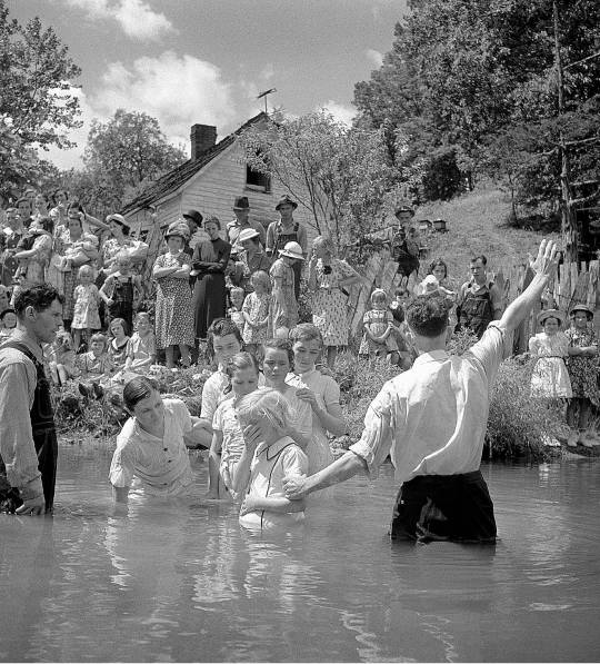 Baptising in Olde Towne Creek, Red Hill, Tennessee, 1938 -