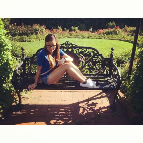 We went to the garden again, as we did years ago. #yourstruly #selfie