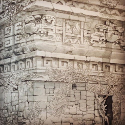 naturaeart:La iglesia, Chichén -WIP-#archaeology...