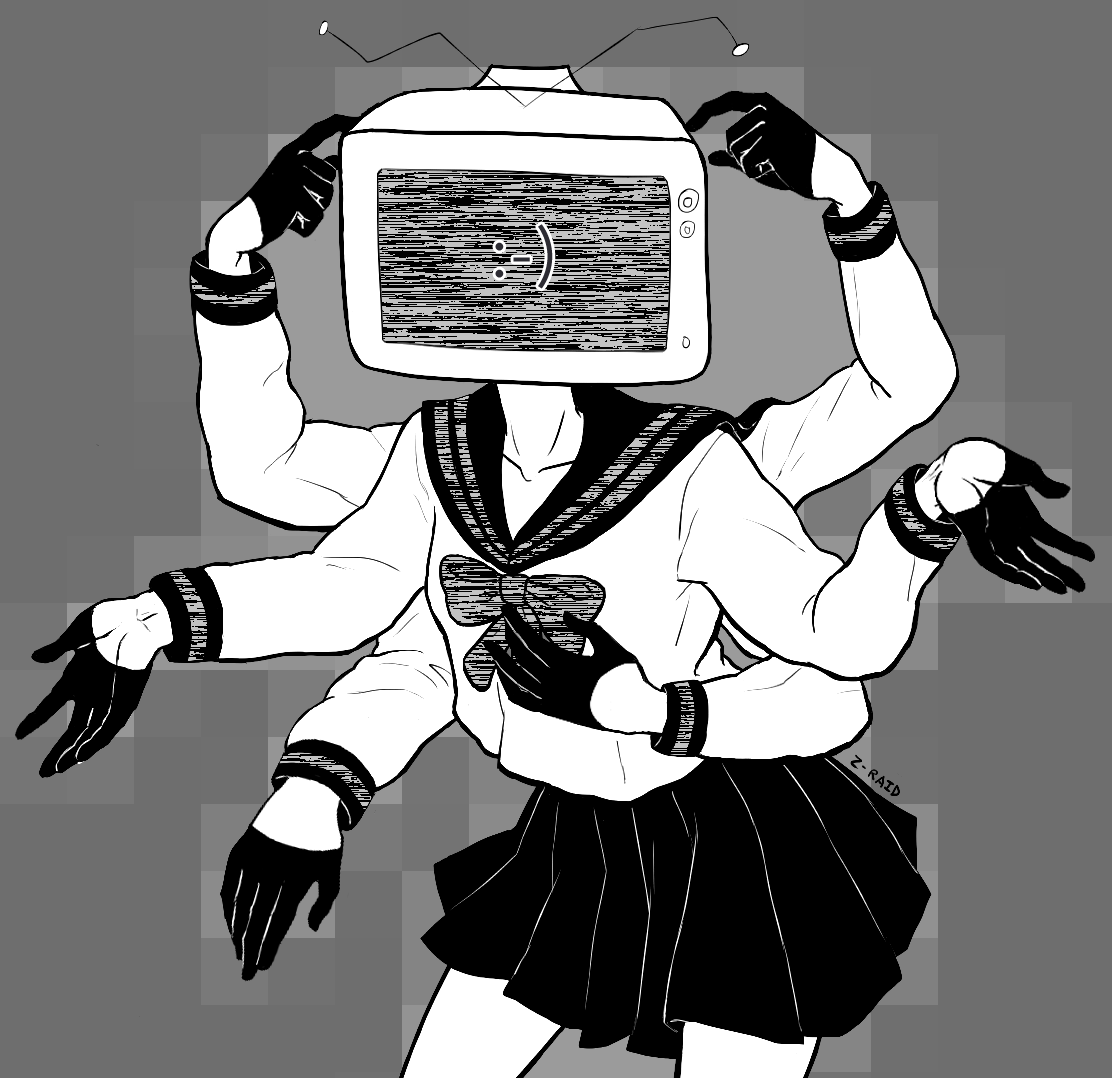 Телевизор вместо головы. Тян с телевизором на голове. Человек с телевизором вместо головы. Девушка с телевизором на голове.
