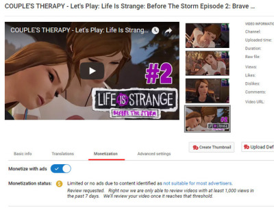 Life Is Strange Cartoon Porn - i bet they will flag this for having the word porn in it ...
