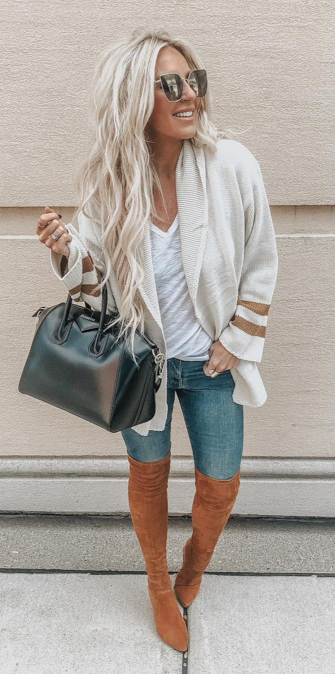 50+ Cozy Outfit Ideas You Need - #Photooftheday, #Girl, #Shopping, #Best, #Streetstyle What an amazing weekend you guys!!! We spent Friday night at homecoming for our kiddos, the girl were in the parade on the Girl Scouts flout, then Saturday was spent at home... getting tasks done then watching a movie with my hubby, and today was a Fall festival with the whole family Fall is just the beginning to such a magical time of the year! I linked my exact look here for you all including some other cardigans that Iloving AND these exact boots which are still 40% off and are sooo amazing!!! (Size up 1 size in them Shop it all by following me on the  App OR click on the link in my bio and then click on the pic you want to shop:  