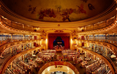 100 year old theatre converted to a book store