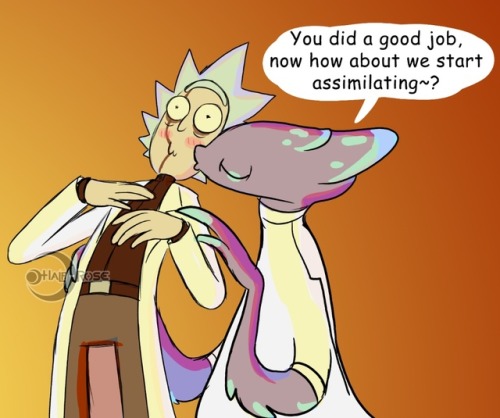 dorklyevil:half-rose:Evil rick being very evil and Unity...