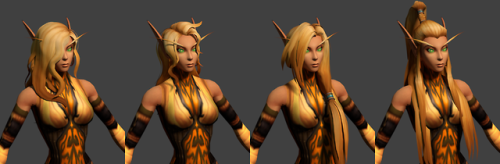 vetheas:I tried void elf and male blood elf hair on female...