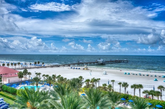 Florida Pam beach with beautiful water
