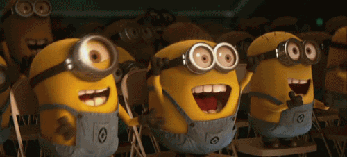 minions gif on ecard celebrating welcoming a new team member