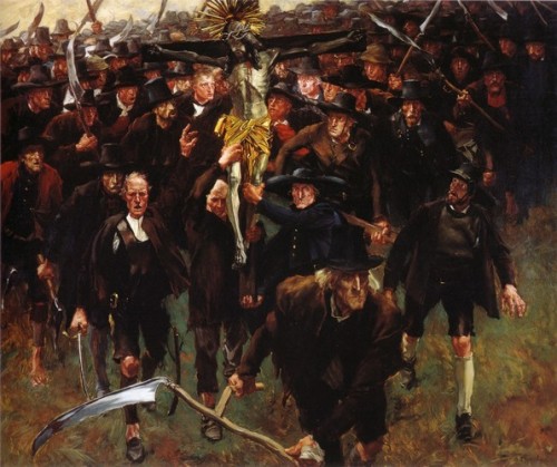 Das Kreuz, Albin Egger-Lienz Medium: canvas