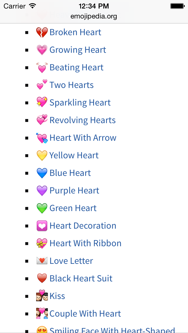 Android Emoji Heart Meanings.