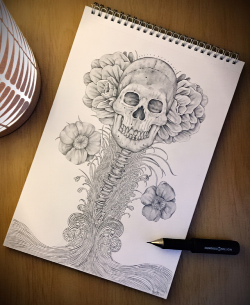 skull and roses on Tumblr