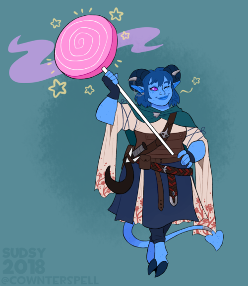 sudsyart:just a leetle blue teefling….(whom I love so much)be...