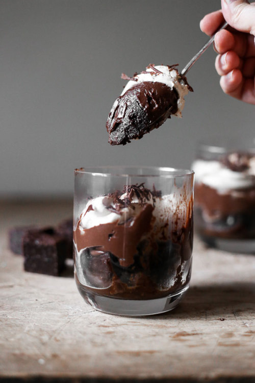 sweetoothgirl:Chocolate Brownie Espresso Trifles...