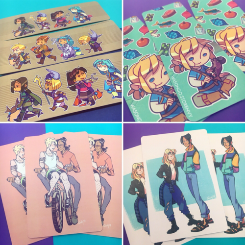 I put up a small stock of new bookmarks and mini prints on my EC...