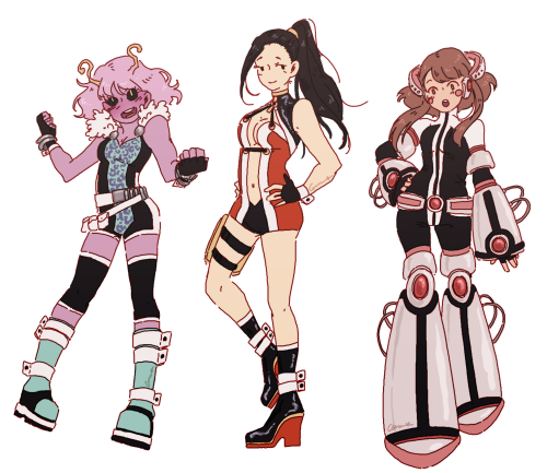 artofennun:I re-designed some hero costumes during my break....