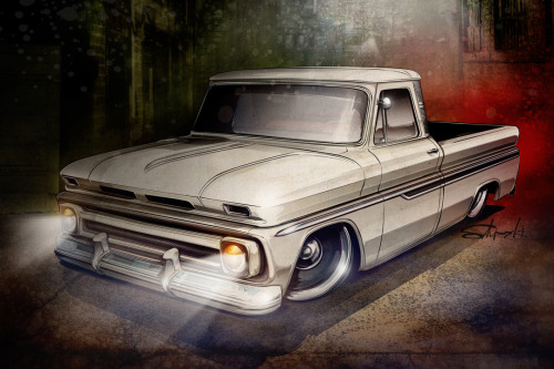 hotrodart:A little slammed ‘65 for your day.