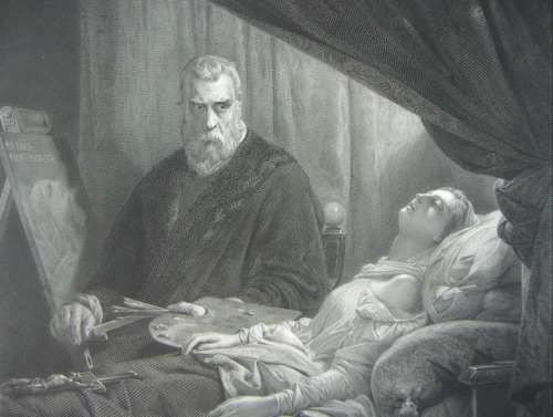 Tintoretto at the deathbed of his daughter,...