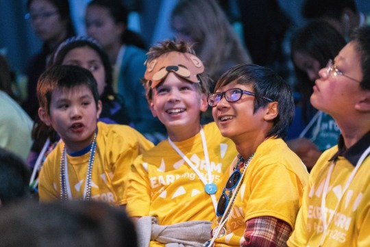 Students celebrate at the LearnStorm finals