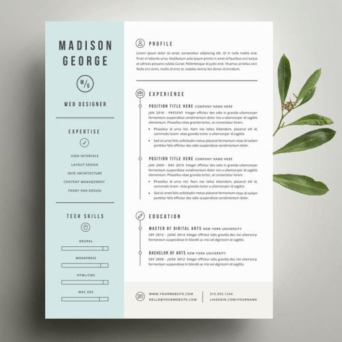 resume design on Tumblr