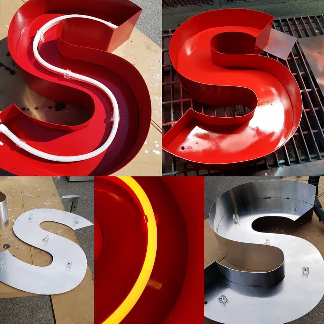 Signcraftsweden — Making some fake neon LED marquee letters. The LED...