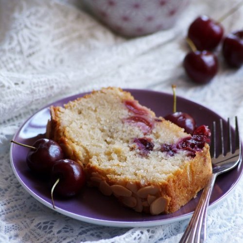 dessertgallery:Eggless Cherry Almond Cake Recipe-Your source of...