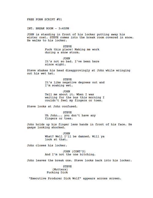 One Page scripts