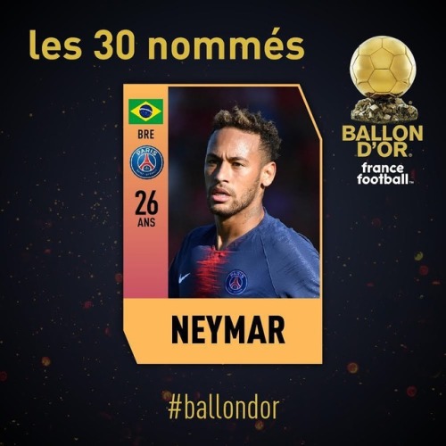 awesomebrazilianprincess:Neymar is nominated for the 2018...