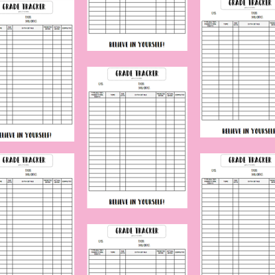 grade tracker printable tumblr grade tracker