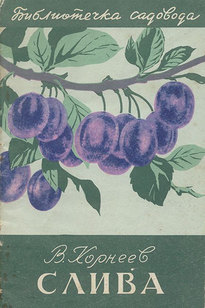 “Gardener’s Library. Plums” by V. Korneyev (1960)